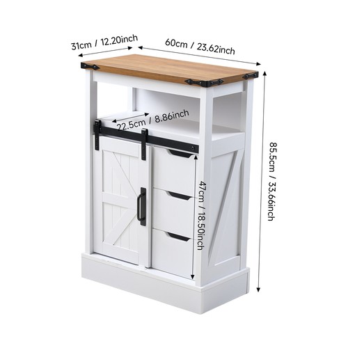 White sideboard cabinet - sideboard,