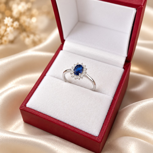 Simulated sapphire diamond - sapphire, &