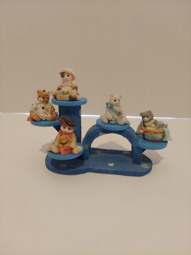 Vtg enesco cat tower patchwork - enesco,