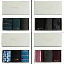 Ted Baker Mens Socks 3 Pairs Casual Cotton Rich Designer Gift Box Sock