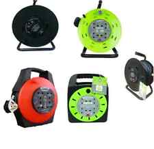 Heavy Duty 5/10/15/25/50m 4Way Gang Socket Extension Cable Reel Electrical Lead