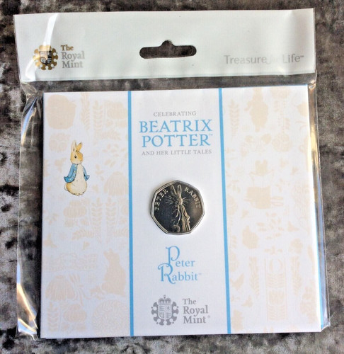 2019 peter rabbit 50p coin - peter,