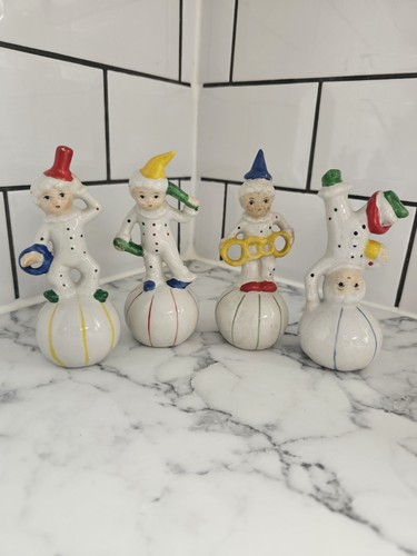 Vintage ceramic clown - ceramic,