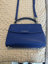 Michael Kors Cobalt Blue Crossbody Bag with Silver Hardware Amazing Condition