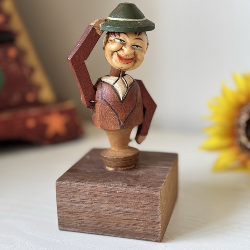 Vintage hand carved wooden - vintage,