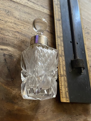 Antique crystal scent bottle - antique,