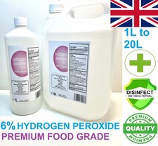 Hydrogen Peroxide 6% PREMIUM FOOD GRADE Surface Cleaner Disinfectant FREE P&P