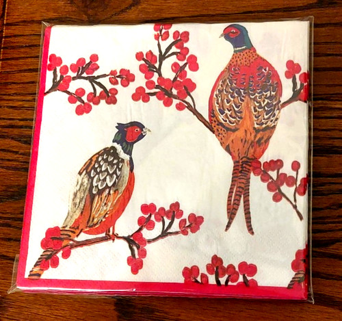 Paper napkins pheasants - 10,