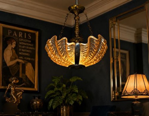 Rare 1930s art deco pink - deco,