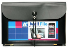 Black expanding file pockets - black,