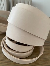 150 cm 59" long Natural Vegetable Tanned Leather 3 mm thick Strap Belt Blank