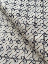 Unused Vintage Japanese Kimono Fabric Nautical Print Wool - Price per Metre