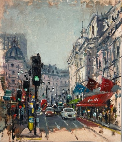London regent street oil - regent, street,