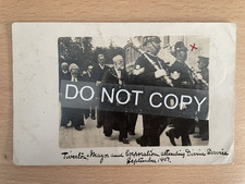 Mayor & Corporation Attending Service, September 1907,  Tiverton, Devon.   RPPC.