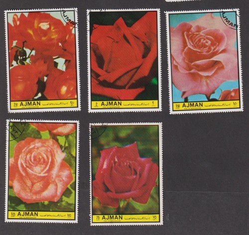 Ajman 1972 roses set - set., good