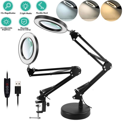 10x magnifier led lamp - 10x,