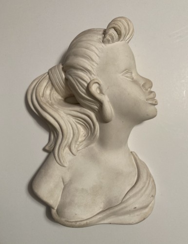 Vintage 1950s chalkware lady - vintage,
