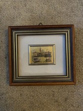 Vtg Miniature Venice Framed