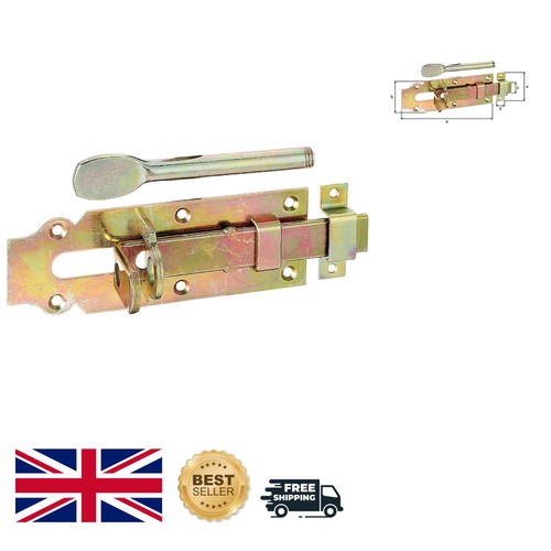 Galvanized yellow door latch - galvanized,