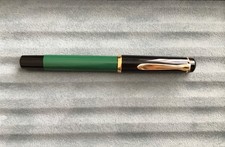 Vintage Pelikan M150 Fountain Pen Green/black/GT Steel M nib