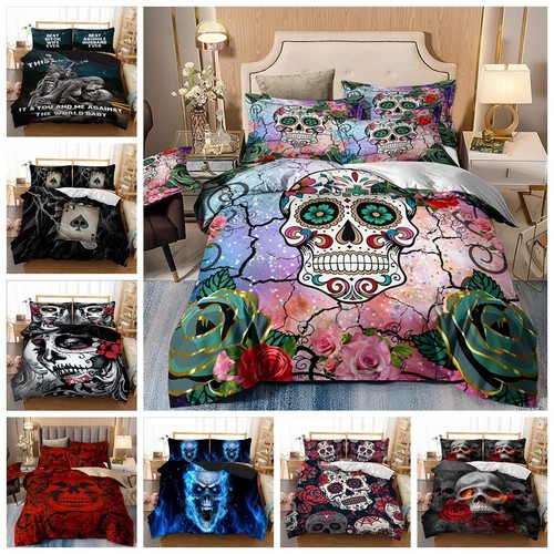 Skull duvet quilt cover set - duvet,