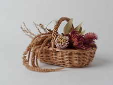 Hand Woven Basket w Handle