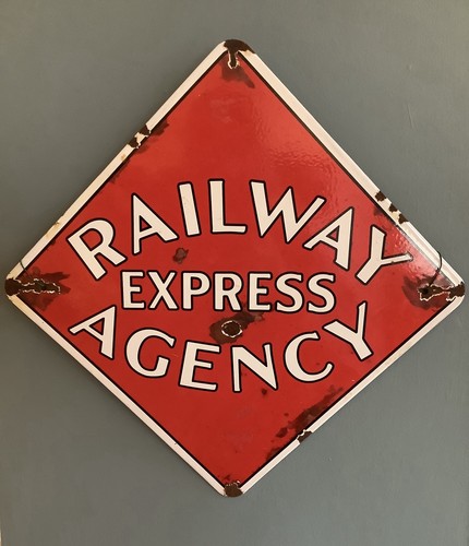 Vintage enamelled railway - vintage,