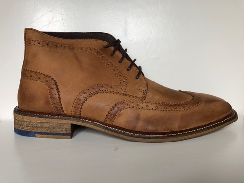 Bertie brogue boots mens - mens, tan