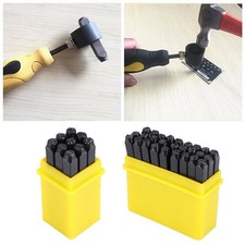 36X Number and Letter Stamp Punch Set for Imprinting Metal Leather Wood Plastic