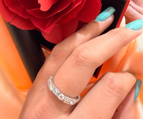 14k white gold lab - 14k,