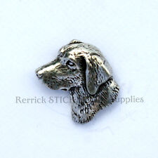 ONE PEWTER BADGE FOR WALKING STICK MAKING LABRADOR HEAD