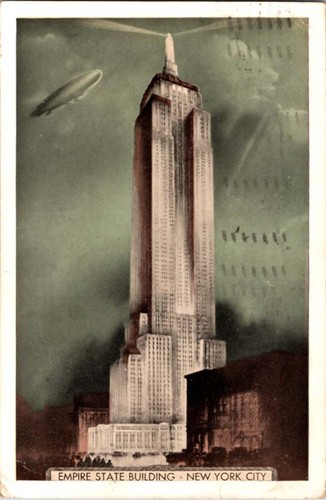New york postcard empire - york,