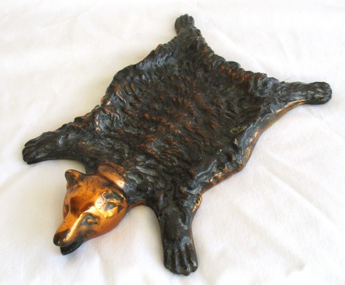 Vintage copper metal bear skin - copper,