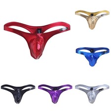 Tback Style Men's Shiny Leather Underpants for Fashion Forward Wearers