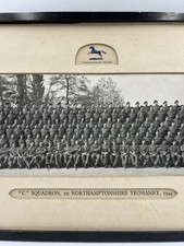 Genuine WW2 1944 C Squadron 1st Northamptonshire Yeomanry Photograph