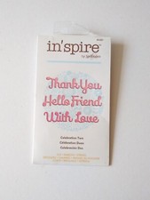 Spellbinders In'spire Dies Celebration Two 3 Pieces Sentiments IN-037 Cardmaking