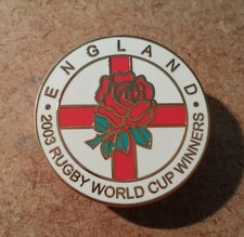 ENGLAND 2003 RUGBY UNION WORLD CUP WINNERS ENAMEL BADGE