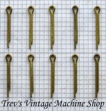 Solid brass imperial split pins - 1/16 x 1/2in (1.6mm x 12.7mm) - Set of 4-20