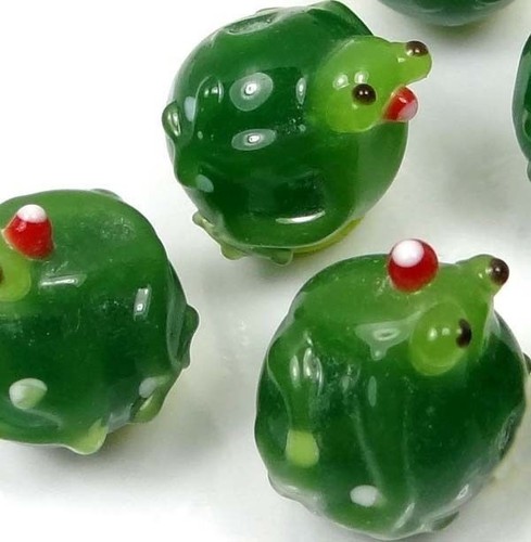 Handmade lampwork glass frog - 4,