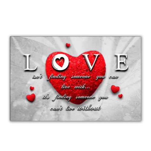 Large love heart - heart, quote