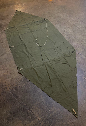One military shelter half - one,
