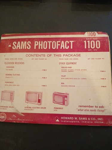 Vintage sams photofact - vintage,