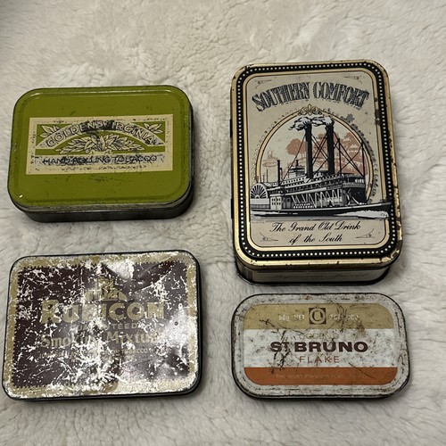 Vintage empty tobacco tins - 4,