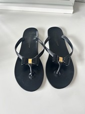 Primark Black Bow Flip Flops Size 5/6