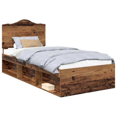 Bed frame with - bed, headboard