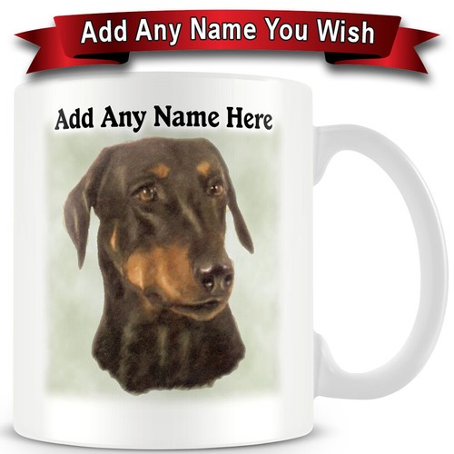 Doberman ceramic coffee mug - ceramic,