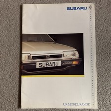 SUBARU RANGE 1985 UK Market Sales Brochure - 4WD XT Turbo Brat MV 700 Van 