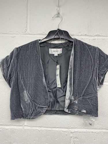 Next silver grey crop shrug - silver,