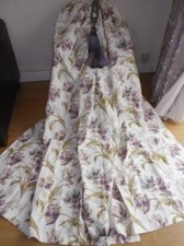 STUNNING ORIGINAL LAURA ASHLEY HUGE GOSFORD PLUM CURTAINS 90 X 90 IN