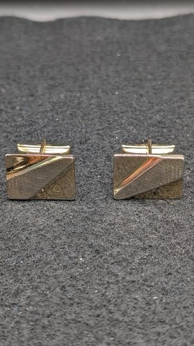 Vintage gold tone cufflinks - gold,